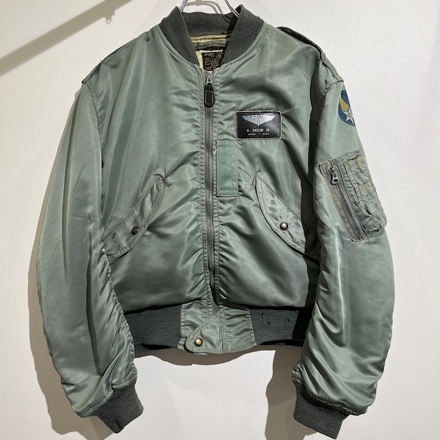 50s USAF L-2B Flight Jacket 50年代 エアフォース フライトジャケット 綿無し 黒タグ エポーレット エアフォースマーク M