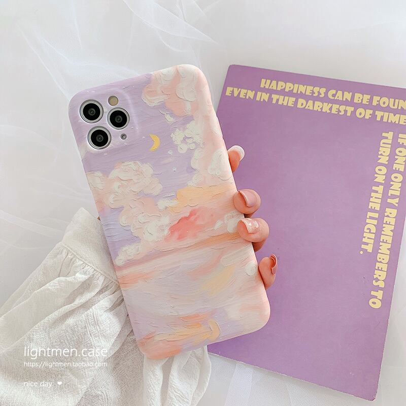 Iphoneケース 空 風景 アート パープルデザイン スマホケース Luluca 韓国トレンドファッションluluca ルルカ