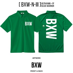 BXW 「BXW Logo Dry Fit BD Polo Black/White/Green」