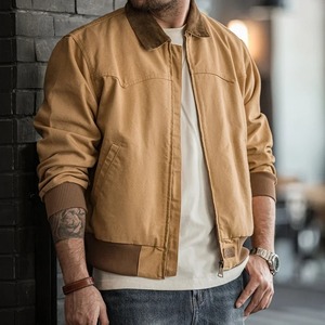 Retro Canvas Ribbed Hem Cuffs Jacket / レトロ キャンバス リブ ヘム カフ ジャケット