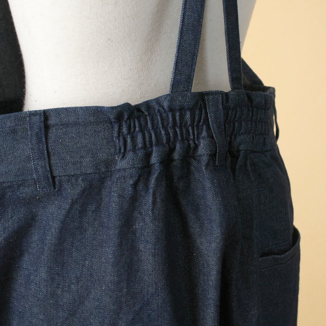 atelier naruse アトリエナルセ コットンデニムサロペットパンツ・インディゴ