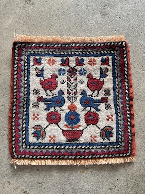 【送料込み】未使用品 デッドストック ヴィンテージ トルコラグ 48×48 TRB3979