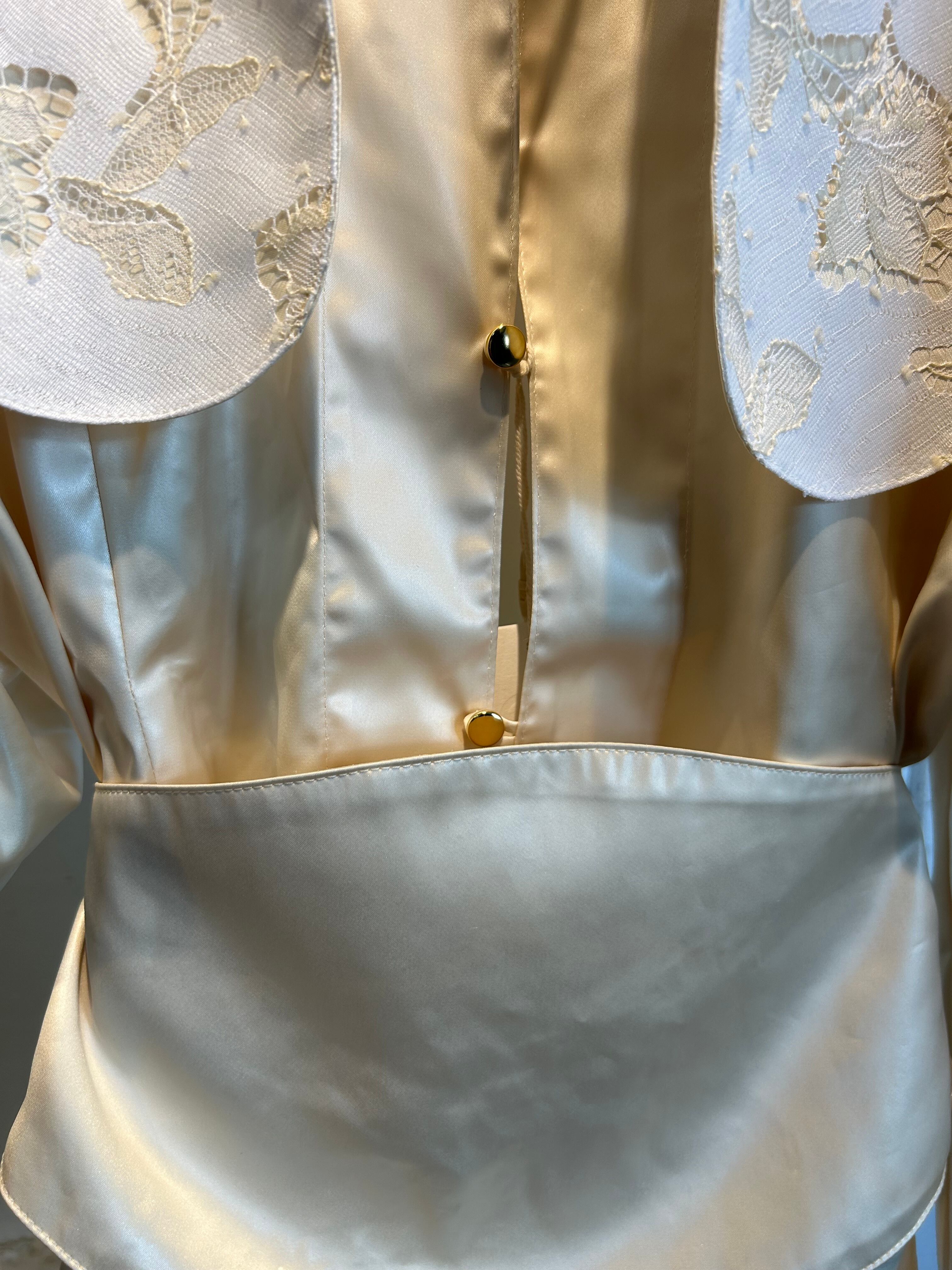 DECOdepuis1985 lace collar belt shirts | AAR
