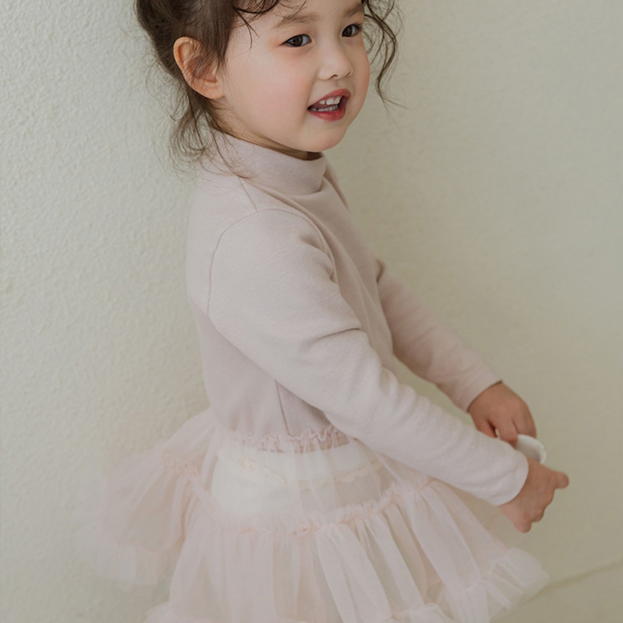 秋ハーフネック切り替えワンピース3色