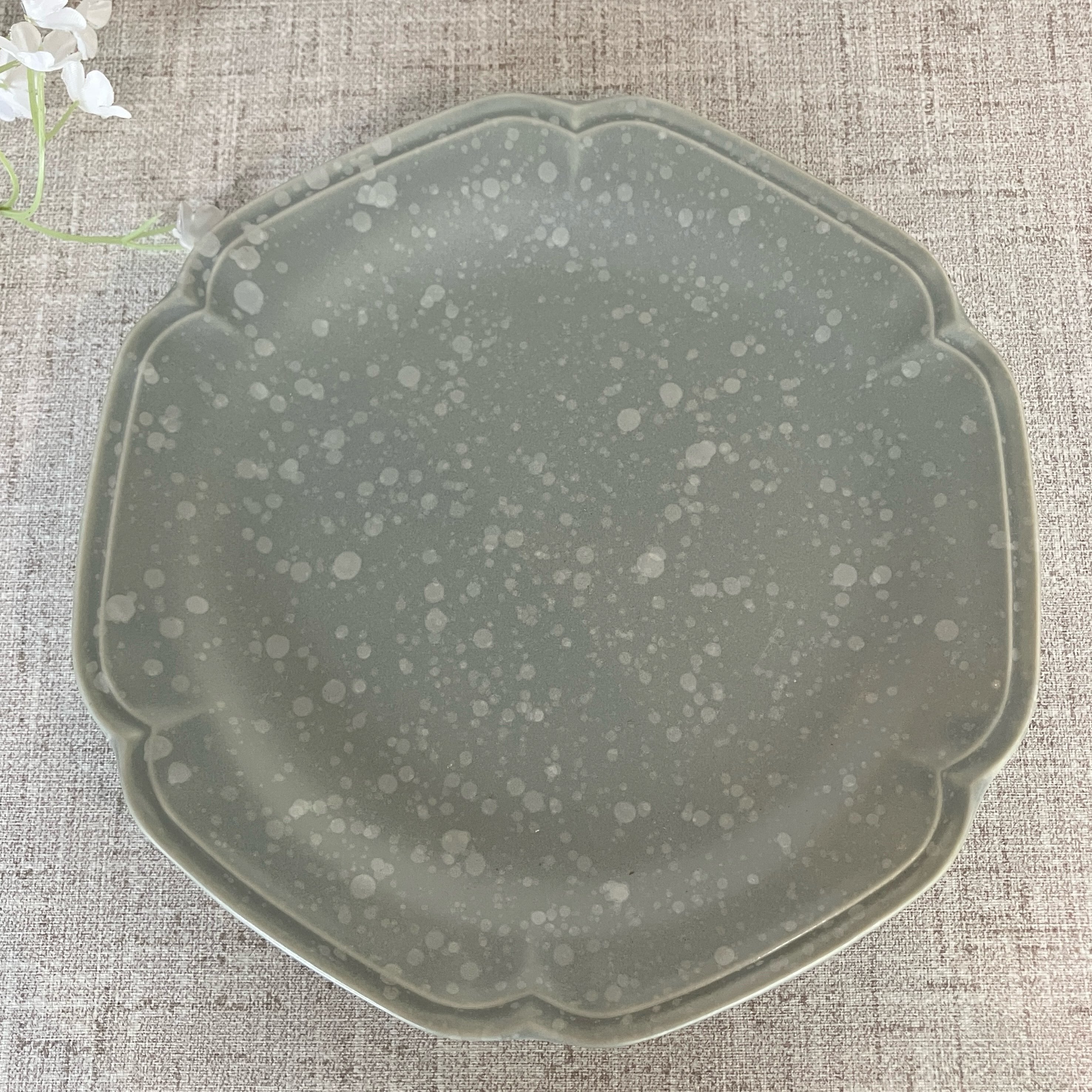 細雪シリーズ ティーク型 21.5cm可愛い食器 おしゃれ食器 アンティーク調【日本製】