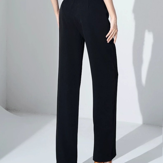 ハイウエスト ストレート フルレングス パンツ ds1013