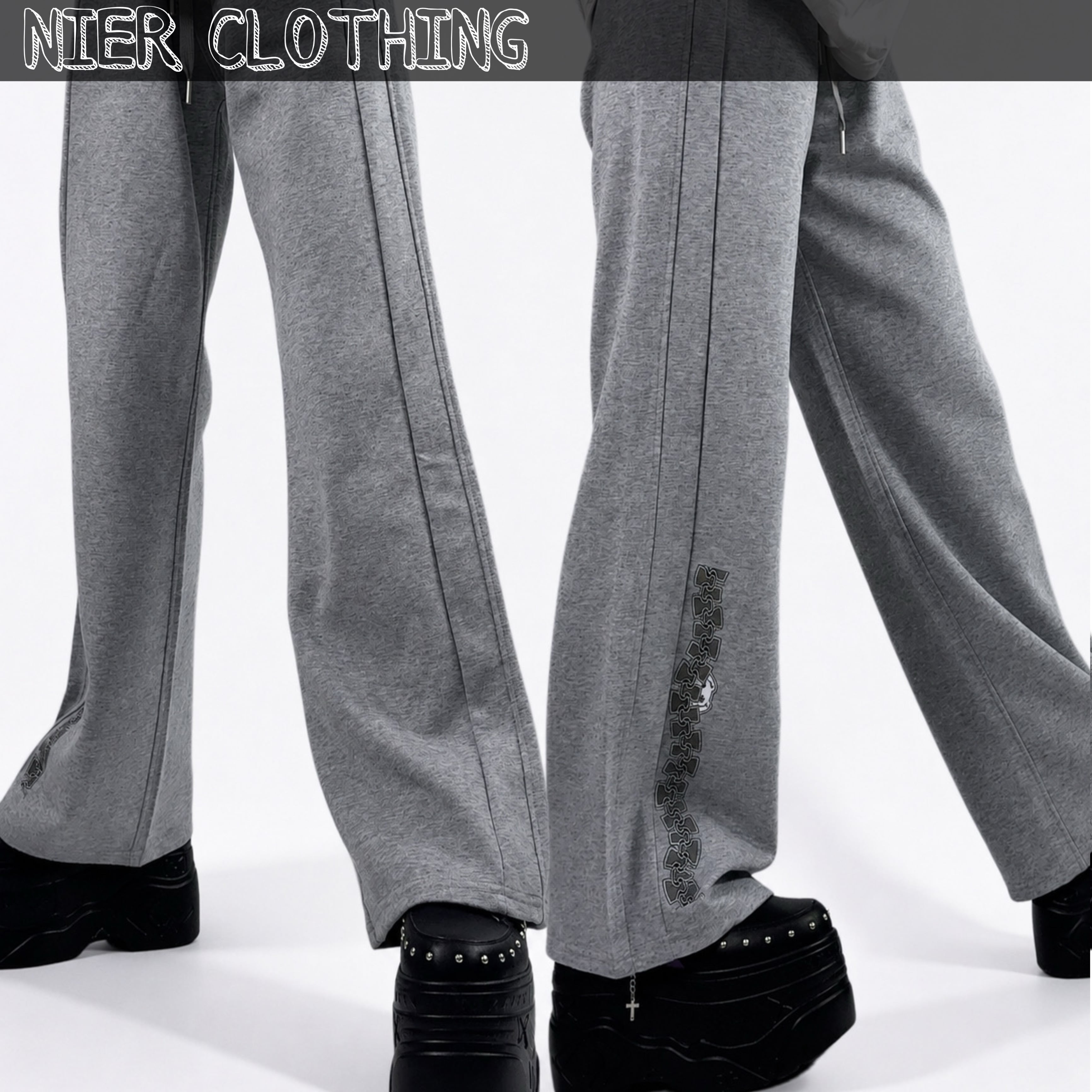 先着39点限定プレゼント大特価》ZIP LINE SWEAT PANTS【GRAY】 | NIER
