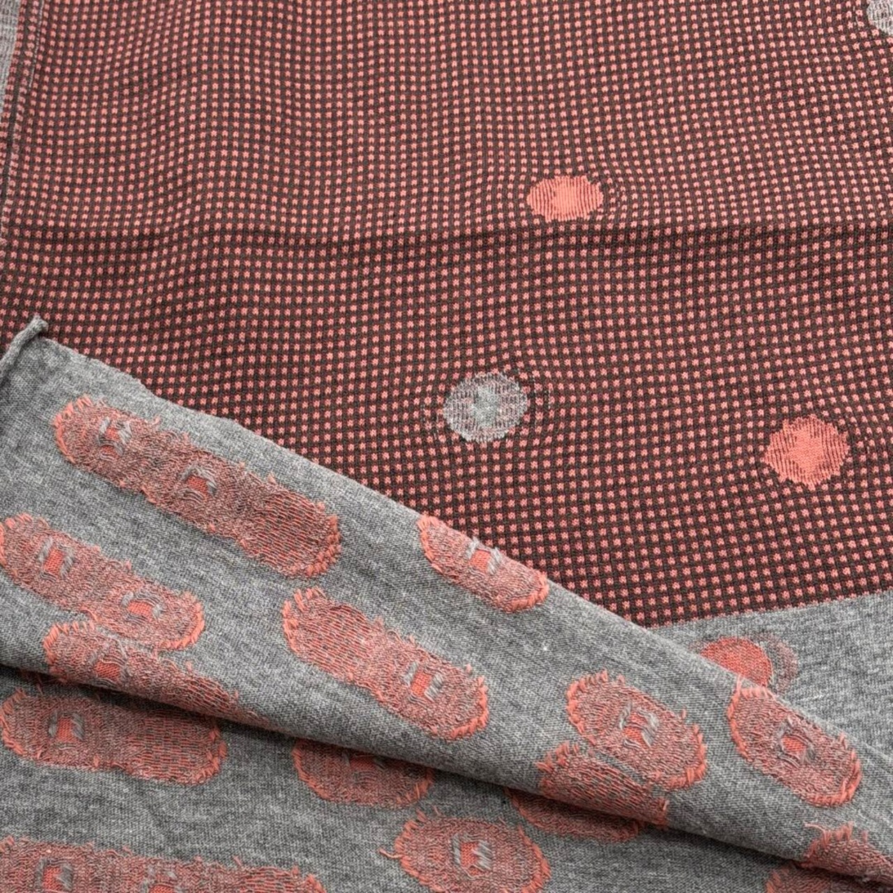 ★TB487◆1P(1.6m)◆ラスト1点！◆綿100％ジャガードニット生地◆柄物