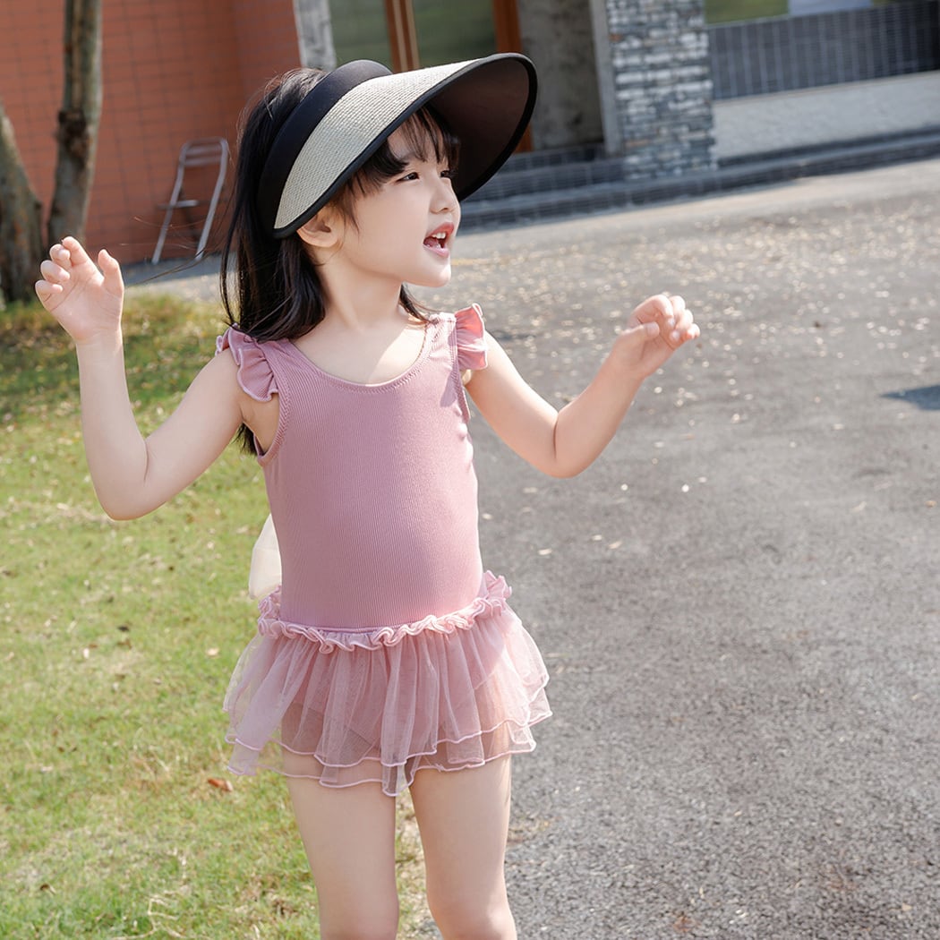 メール便】キッズ バックリボンチュールワンピース水着／kids511 | DAY