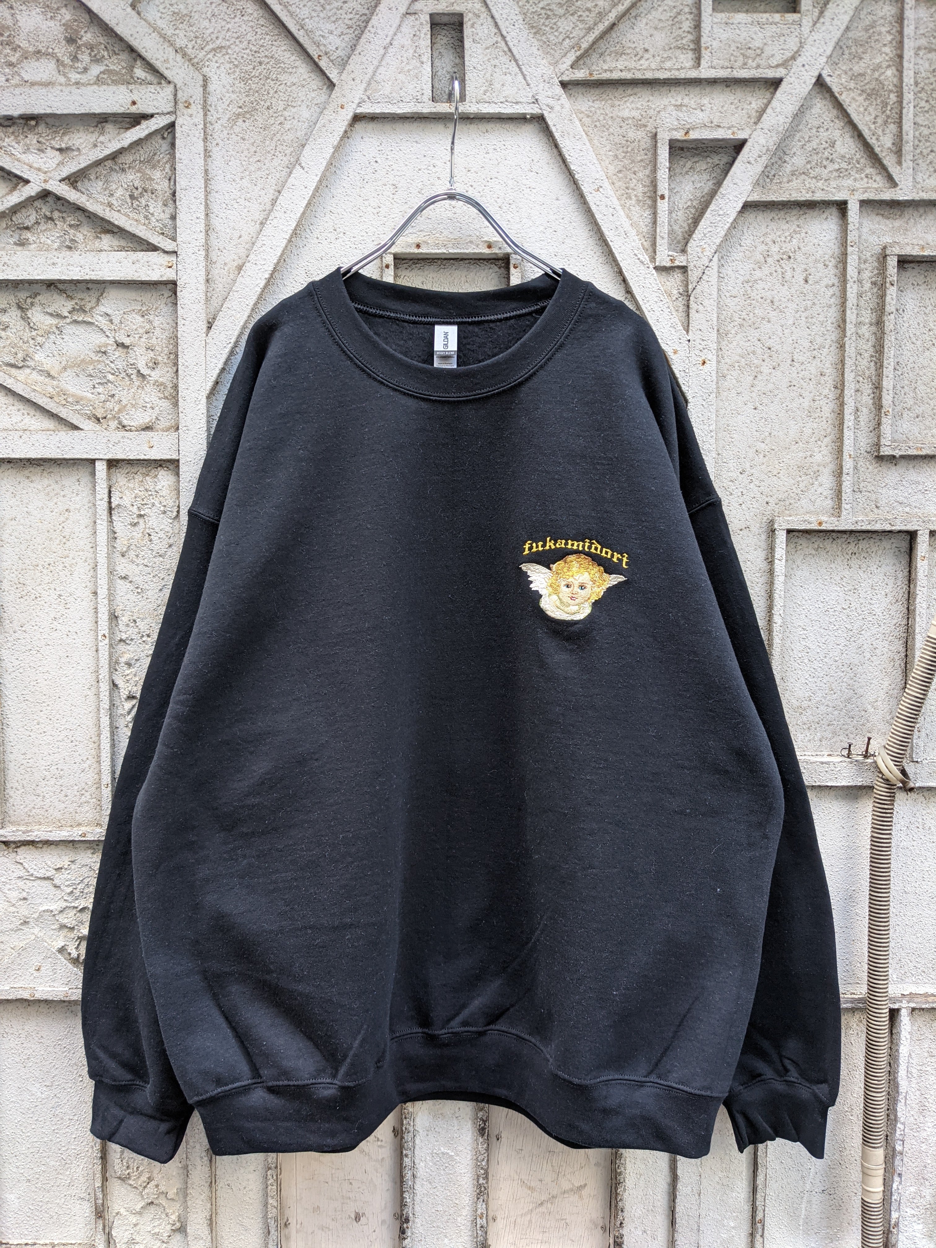 "深緑" original sweat / ANGEL / BLACK
