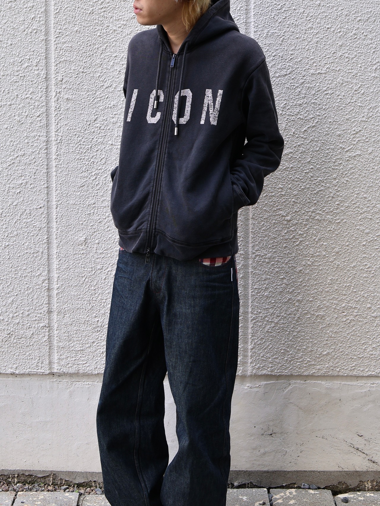 【DSQUARED2】graphic design zip up hoodie