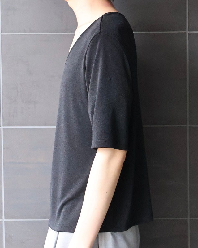 V neck sheer top
