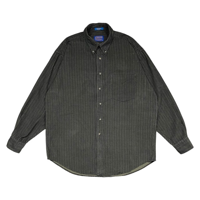 PENDLETON HOUNDSTOOTH PATTERN BUTTON SHIRT SIZE L (USED)