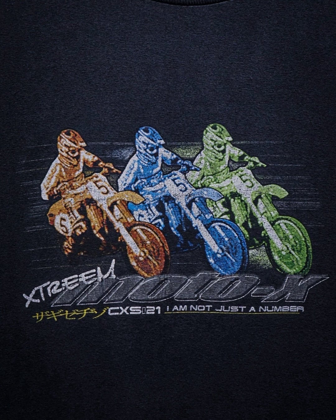 【2001年日本製】アンダーカバー モトクロスシャツ DISCORD期 裏原 add (C) vintage】“CXS21” Motocross Graphic Vintage Loose T-Shirt