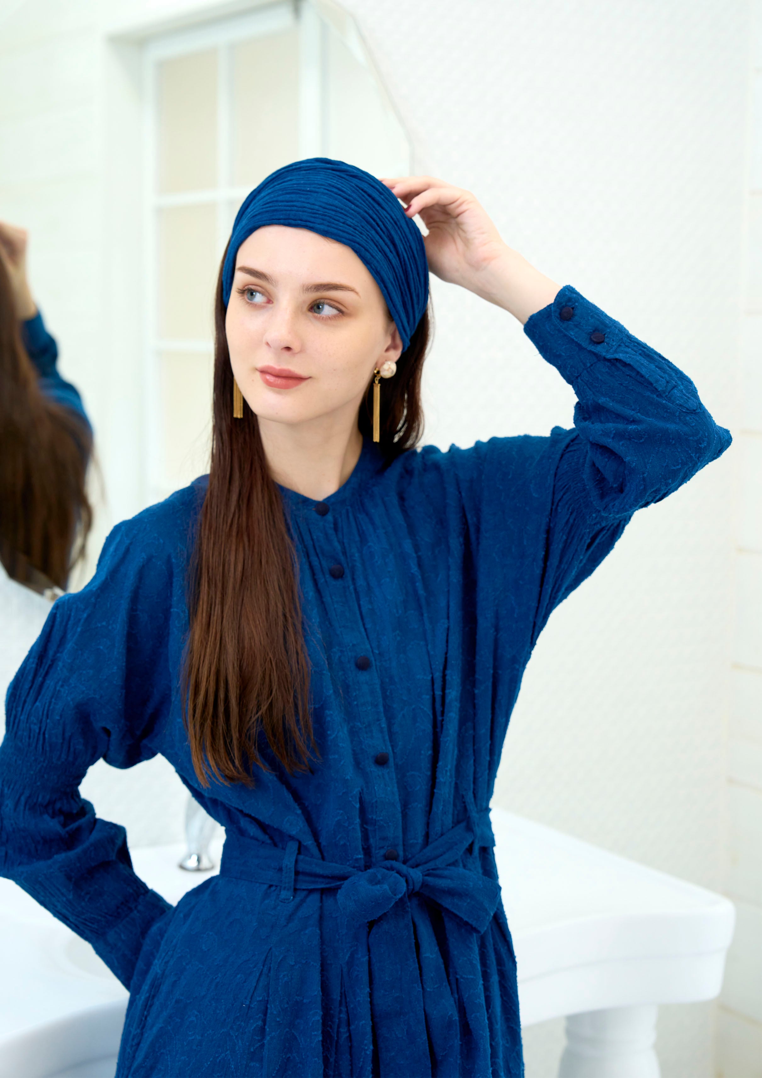 問い合わせ商品｜Blue Moment | 武州正藍染コラボ・ワンピースドレス