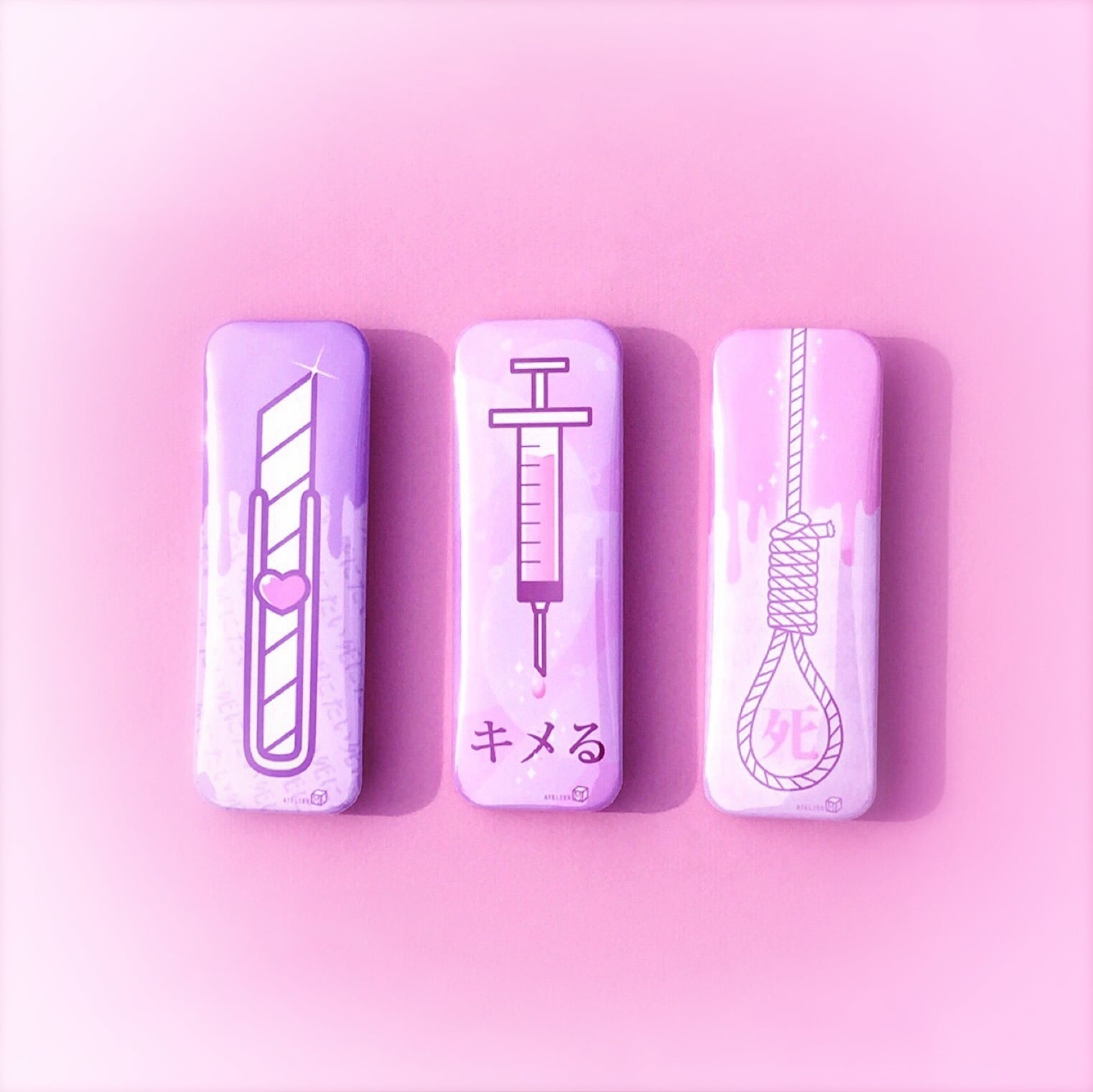 メンヘラチャン復刻缶バッジ | atelierM.U 江崎びす子 ONLINESHOP