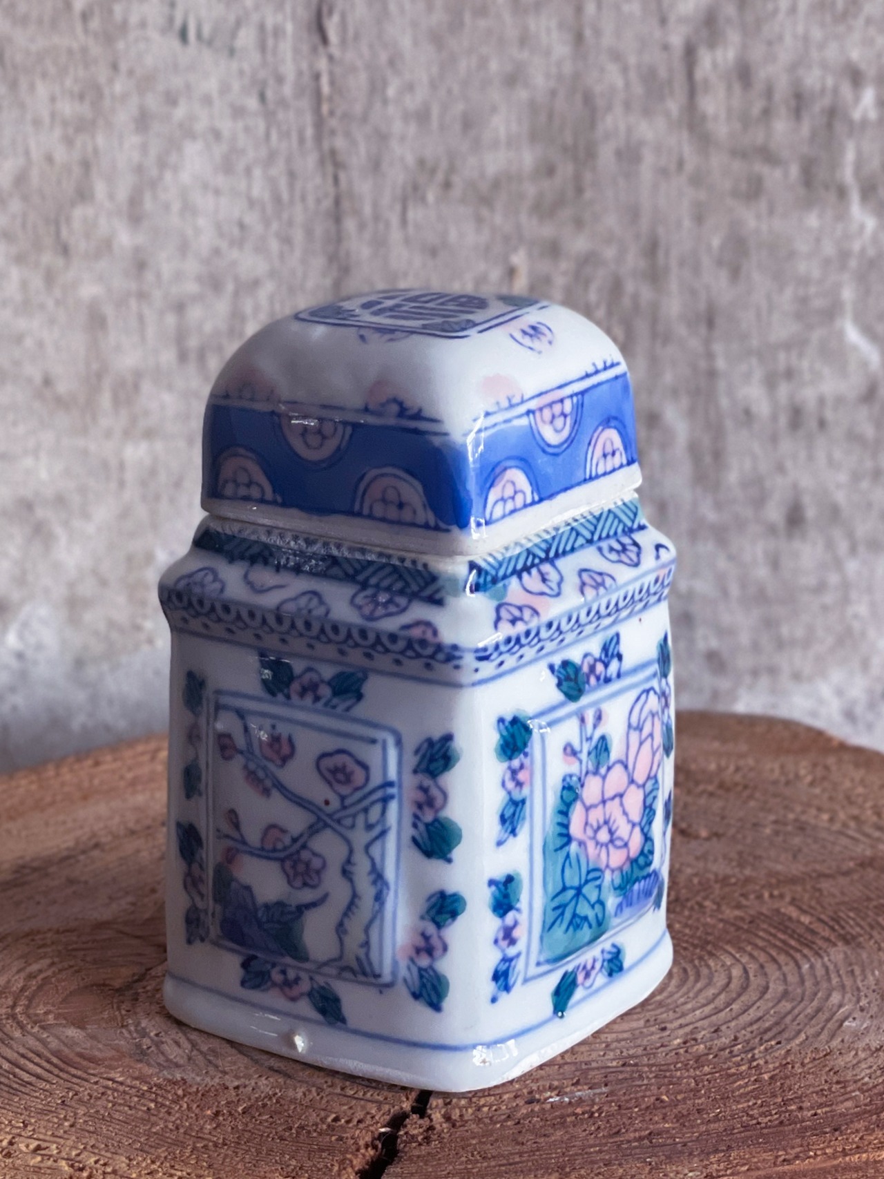 中国製造／ヴィンテージ客家 パステル茶壺