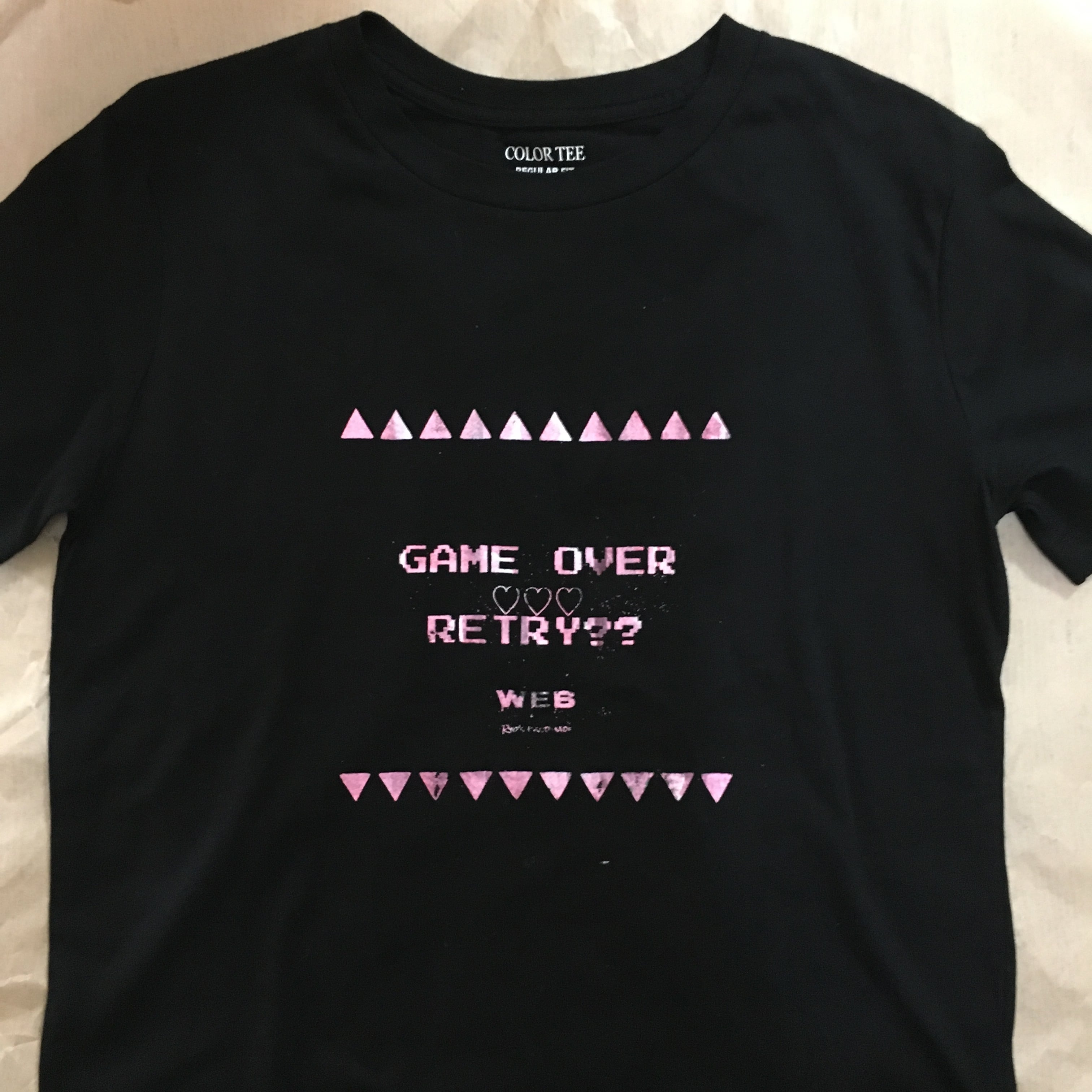 GAME OVER RETRY” T shirt | WEB ~Ryo's handmade~