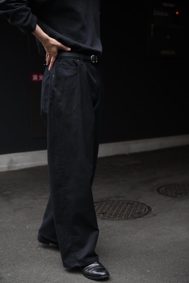 CIOTA / Cotton Twill Football Oval 5 Pocket Pants (Black)