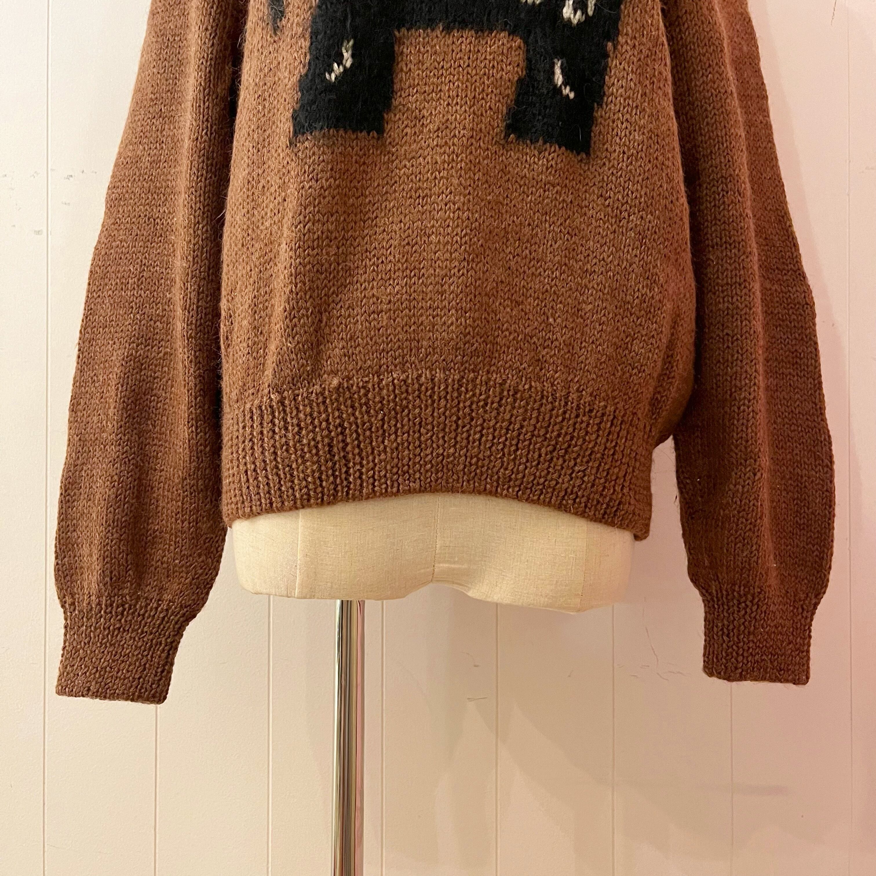 black terrier knit sweater