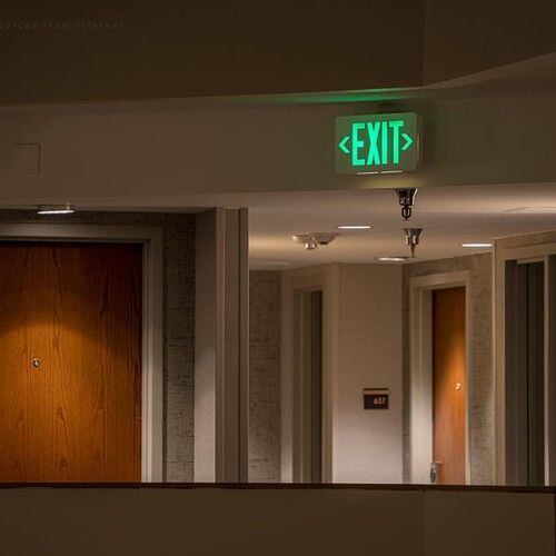 LED Emergency Exit Lighting Sign White Green イグジッド 出口標識