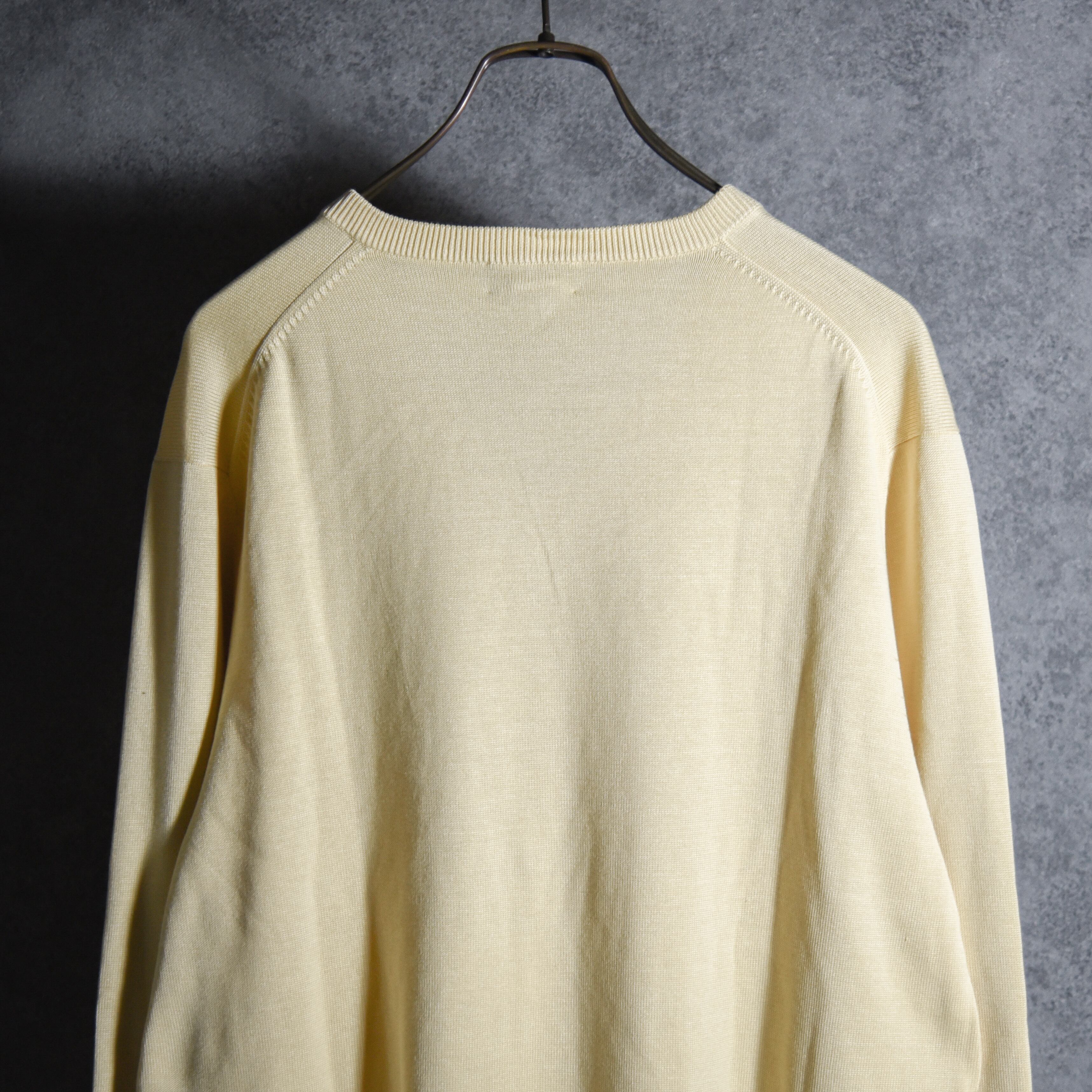 00s Brooks Brothers Silk Cotton V Neck Sweater ブルックス