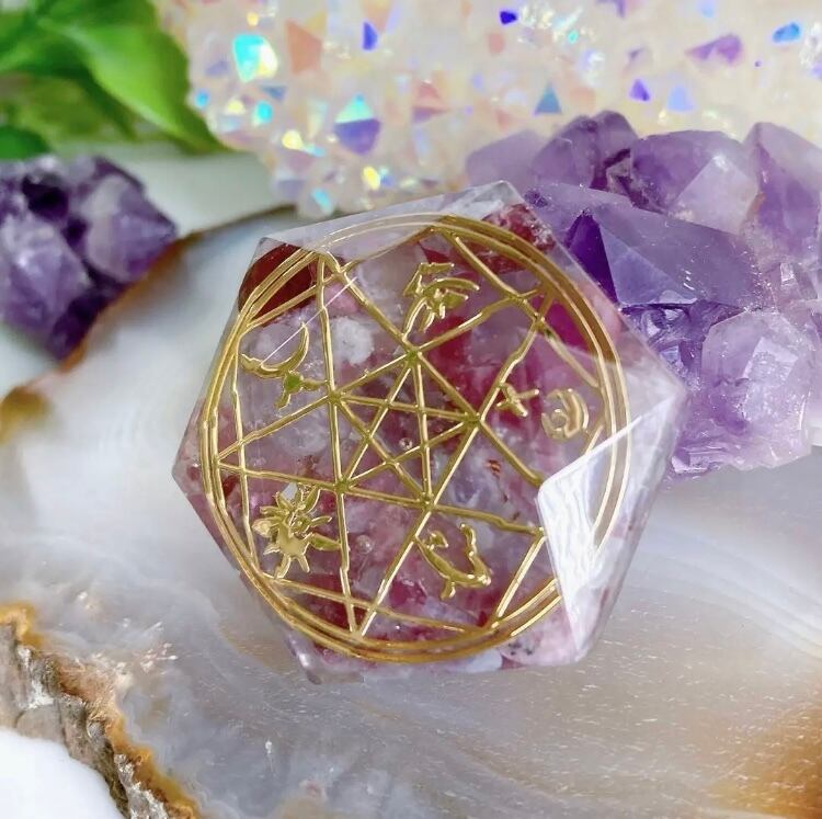 御守りオルゴナイト✨握り石 ユニコーンストーン ヘキサゴン | NaNaLa