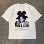 RIVERSIDE BASE Basquiat Quote T-SHIRT FADE WHITE