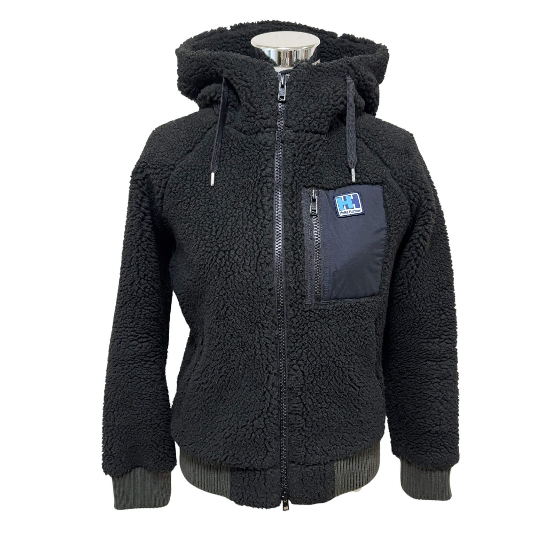 古着 ヘリーハンセン ボアジャケット クリーニング済み HELLY HANSEN 黒 レディース Lサイズ