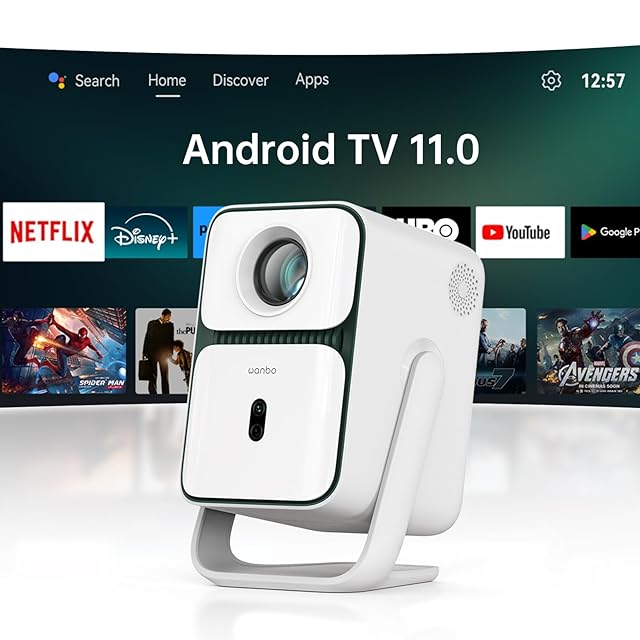 プロジェクター【Android TV 14＆1000ANSI】Lisowod 小型 家庭用