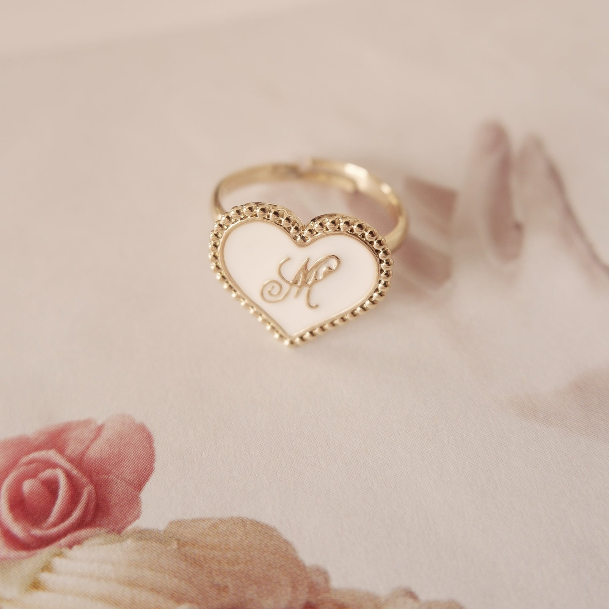 heart M ring