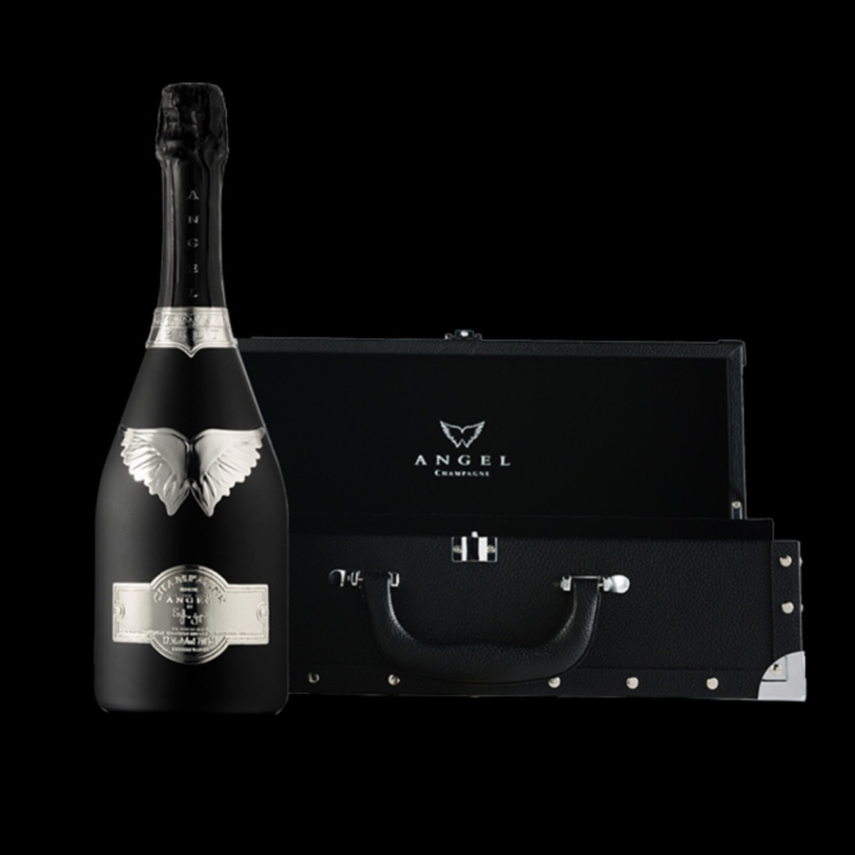 レア ANGEL トゲ エンジェル シャンパン ブラックスタッズ黒空き瓶 