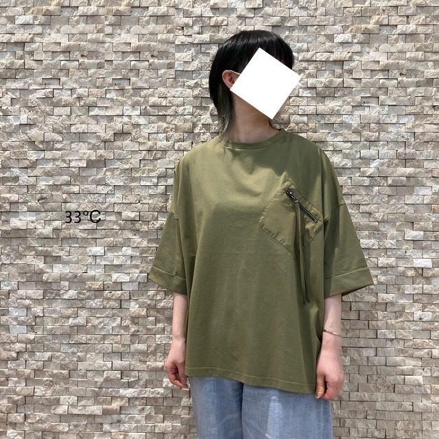 【33℃】胸ポケットzip Tシャツ（gz404803）