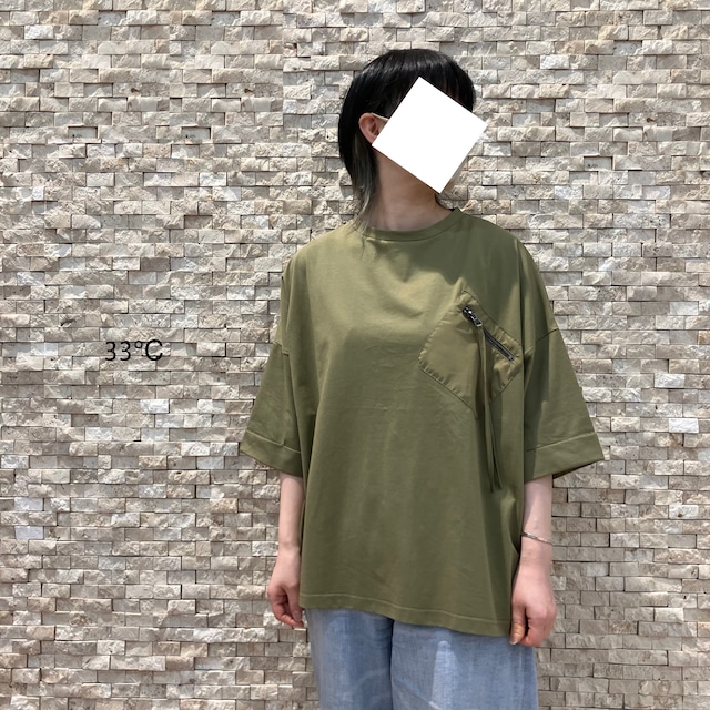 【33℃】胸ポケットzip Tシャツ（gz404803）