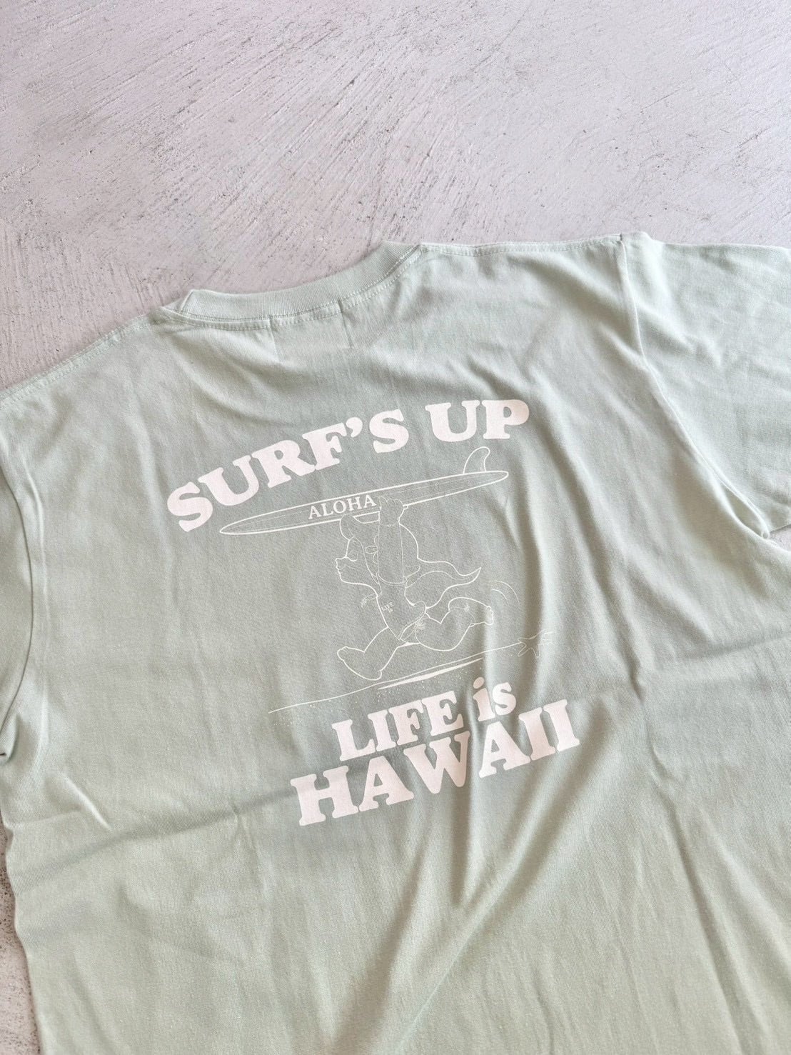 LIFE is × MAPUAコラボsurf's up半袖Tシャツ¥6,500+tax