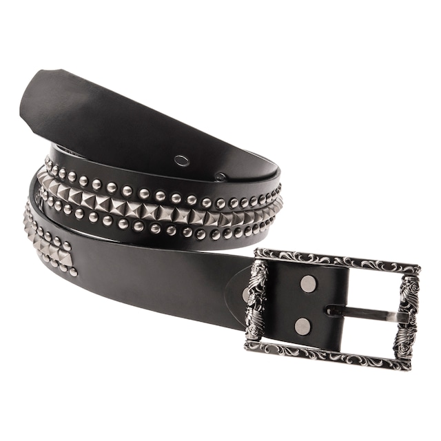 ダブルシリンダースタッズベルト　ACBT0011　Double cylinder studded belt　Jewelry Brand