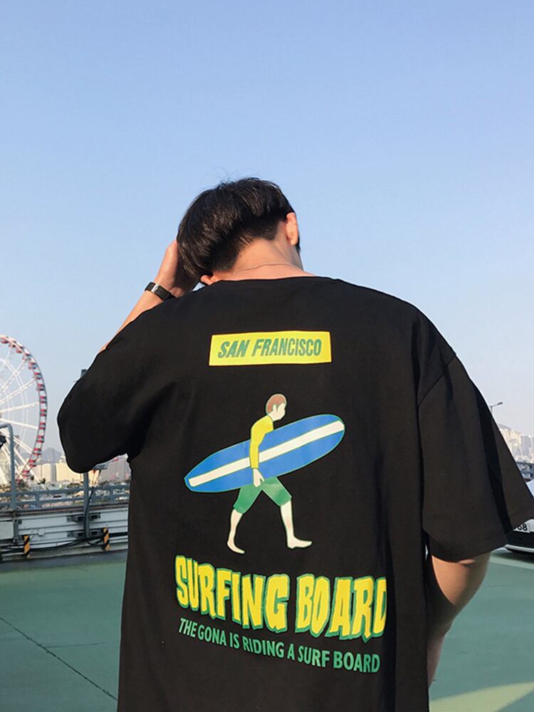 全3色 Tシャツ カットソー プリント カジュアル シンプル