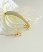 S I U R | ribbon hoop pierce _ s925