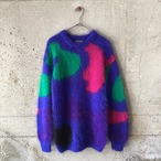 Colorful mohair knit