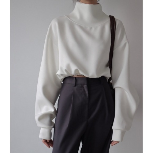 high neck short pullover　10043