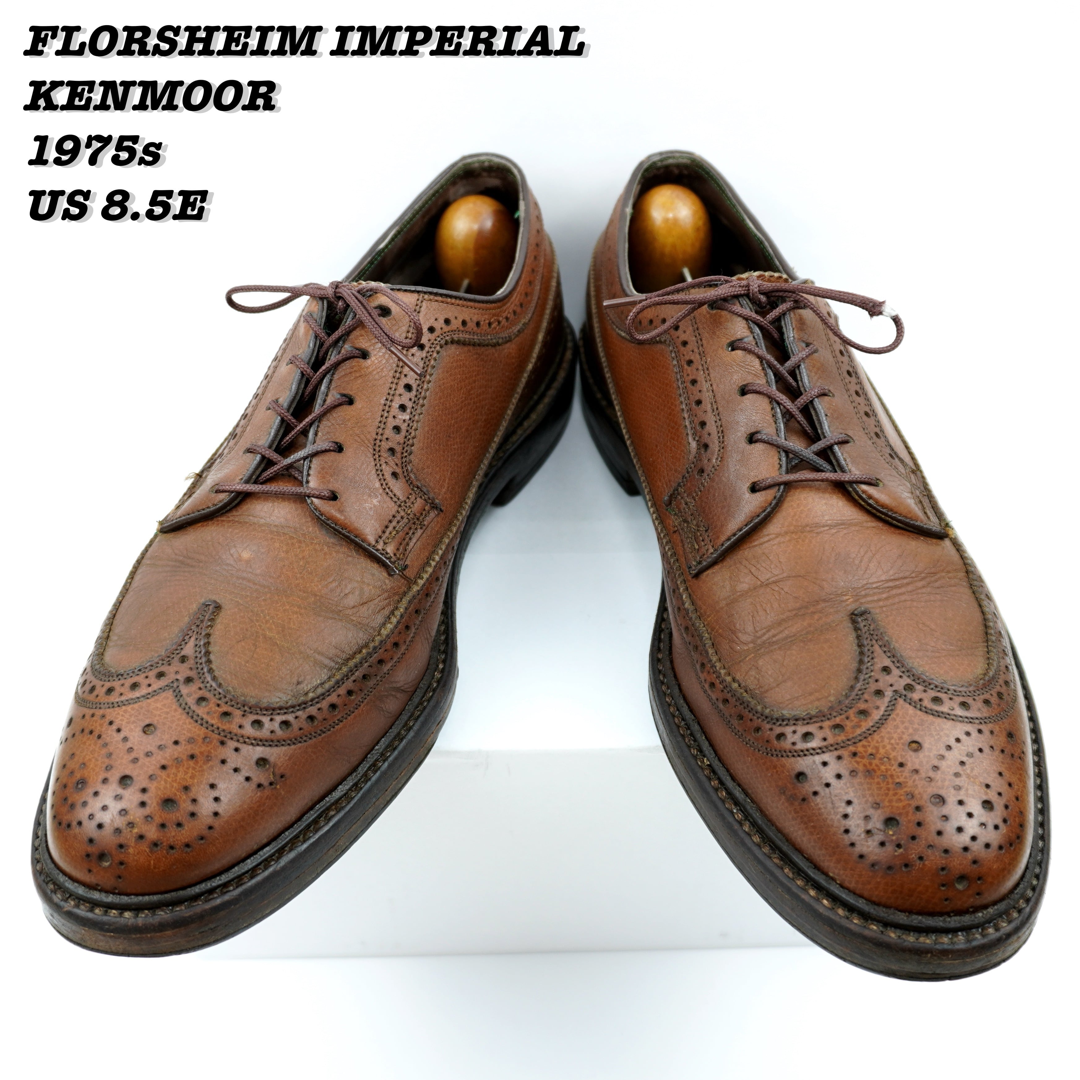 FLORSHEIM IMPERIAL KENMOOR Long Wing Tip 1975s US8.5E | Loki ...