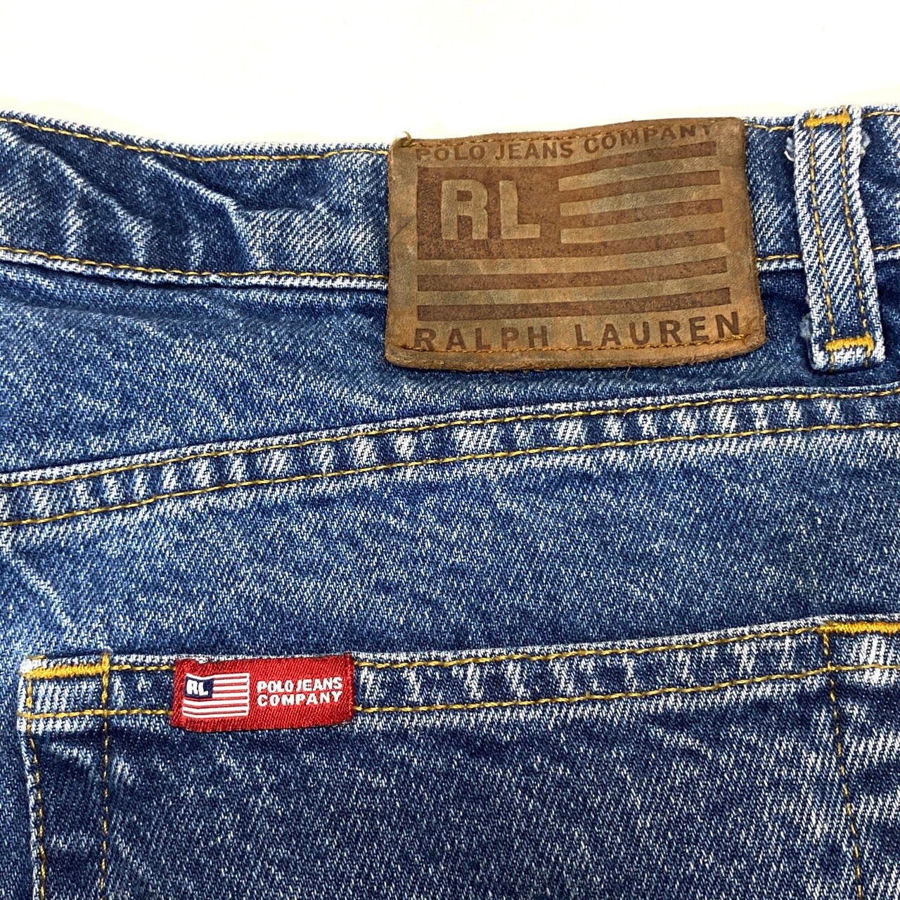 ラルフローレン ストレート デニムパンツ レディースW34 古着 メンズ 