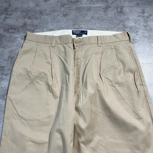 90-00s Ralph Lauren 36/32 ベージュチノパンツ 詳細写真4