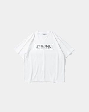 TIGHTBOOTH : PEOPLE HATE SKATE T-SHIRT SS24-T12 C/# WHITE SIZE L