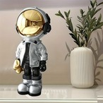 ホワイト宇宙飛行士オーナメント 樹脂像アートクラフト おしゃれ クリエイティブ