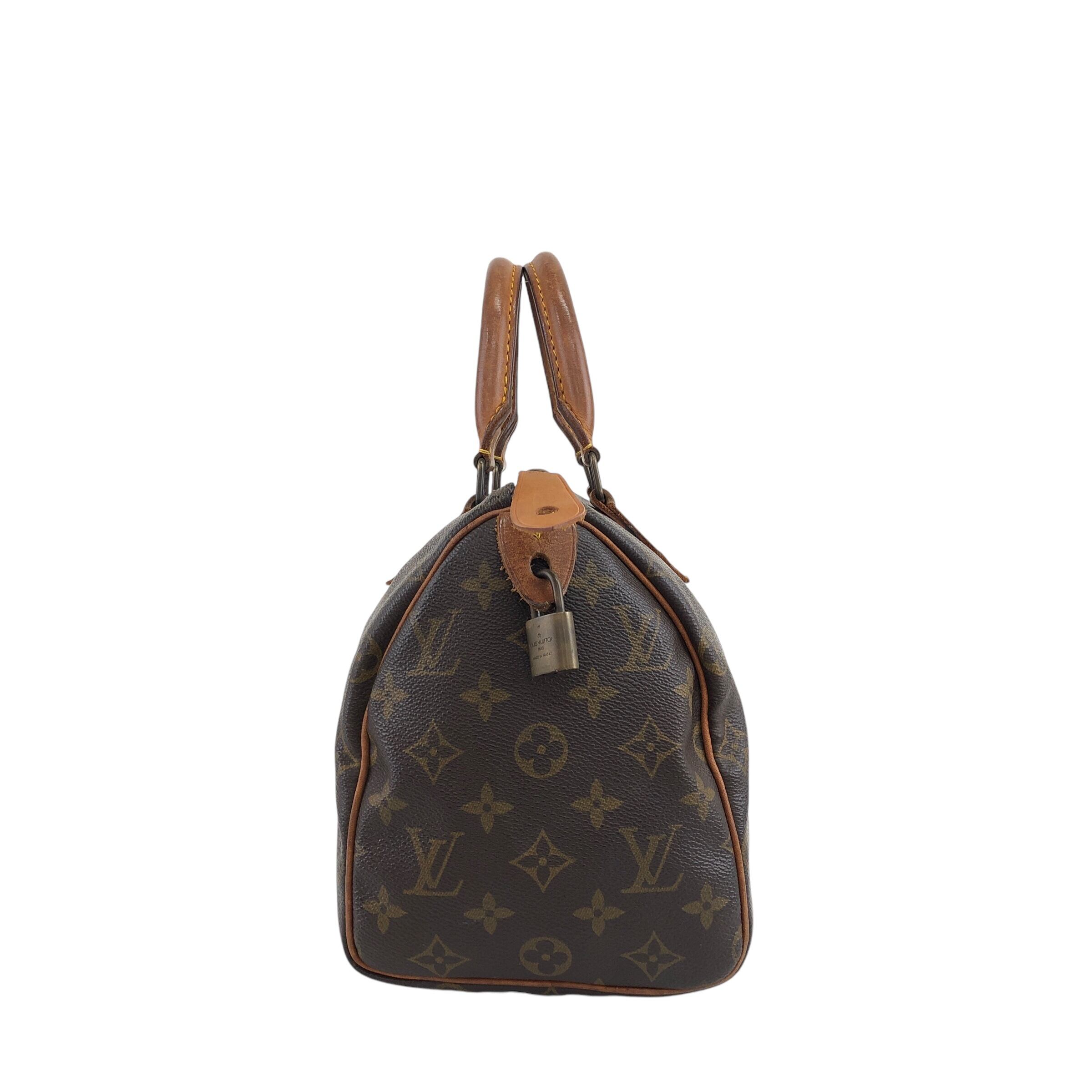 本物 ルイヴィトン LOUIS VUITTON LV 旧型 スピーディ 25 モノグラム  