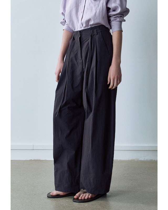 Pleated Wide Leg Trousers