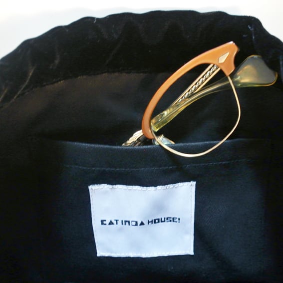 クロネコ巾着 Black Cat Drawstring Bag | CAT IN DA HOUSE! ON LINE STORE