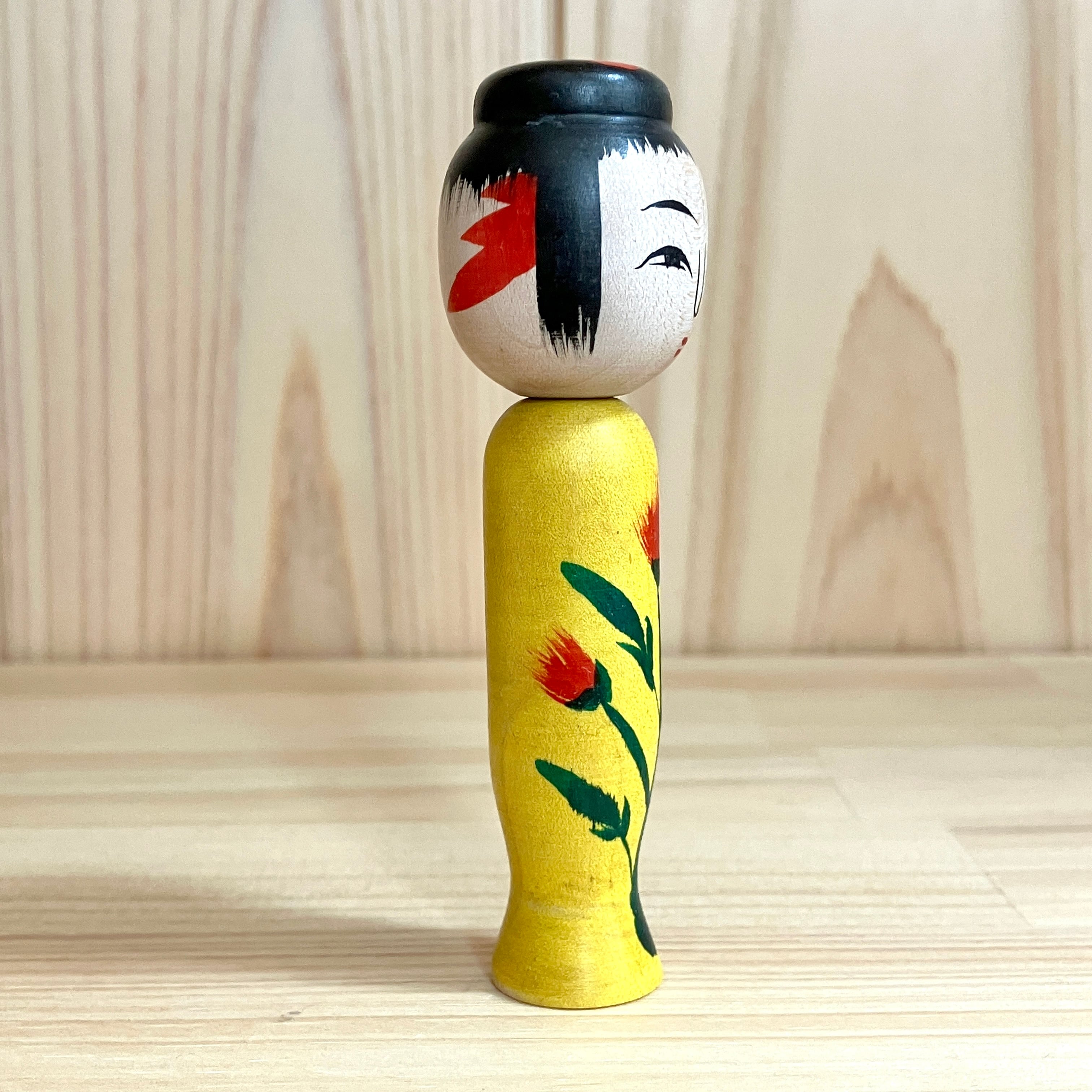 田中恵治工人：蔵王高湯系】3寸 こけし：約9.5cm N8KT-52