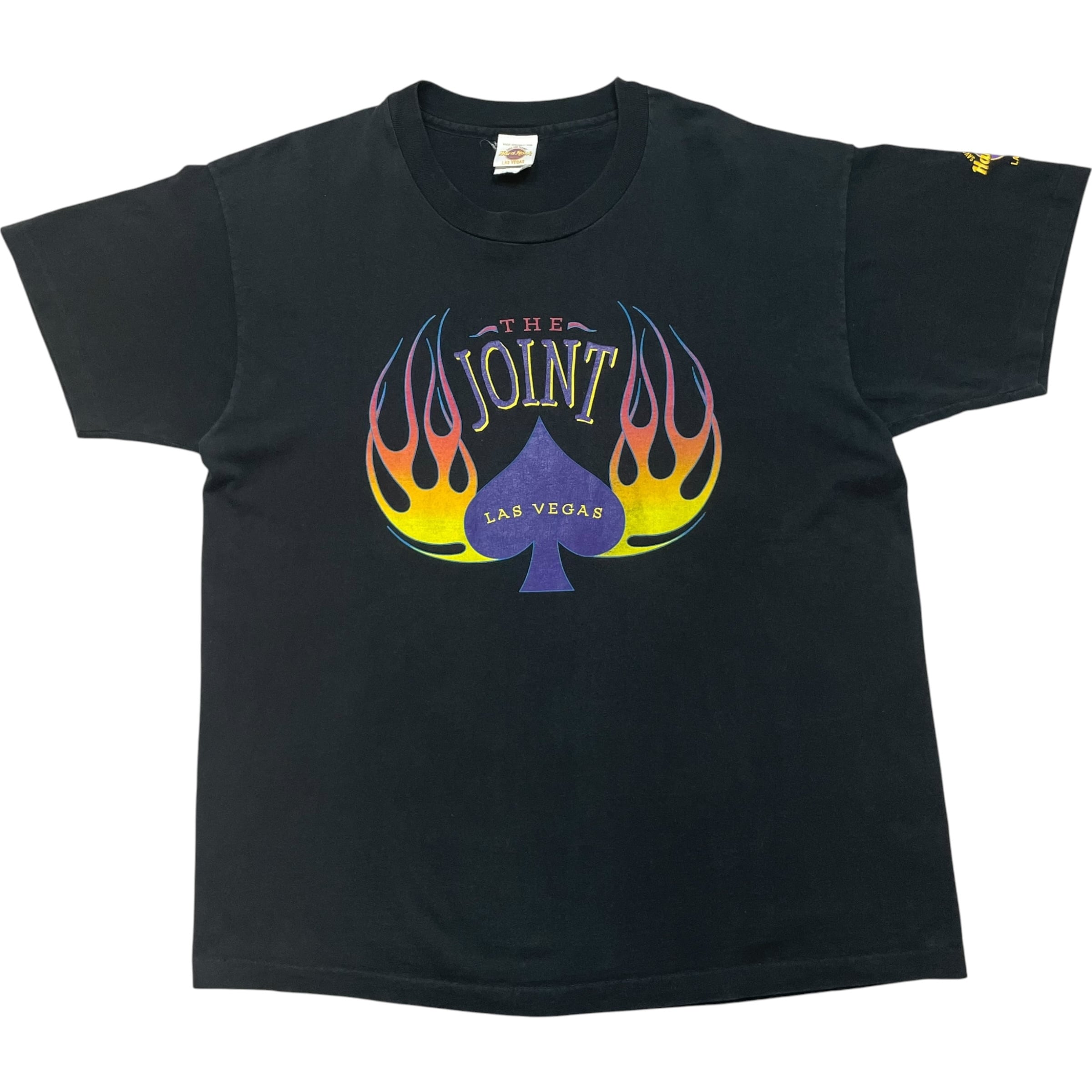 《XL》 Hard Rock CAFE ハードロックカフェ Tシャツ プリント フェード USA製 90年代 vintage ブラック no.10517